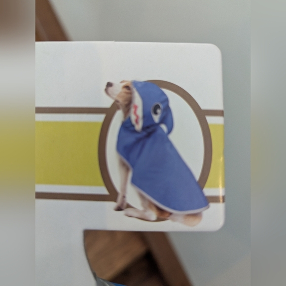 Fetchwear Dog Coat Blue Shark Pet Rain Coat, Size M 17" New - Picture 3 of 12